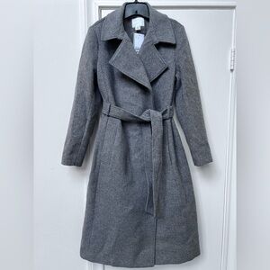 NWT H&M Long Gray Trench Coat